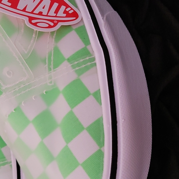 VANS NEON CHECKERED COMFY CUSH LACE UP SNEAKERS - Picture 12 of 14